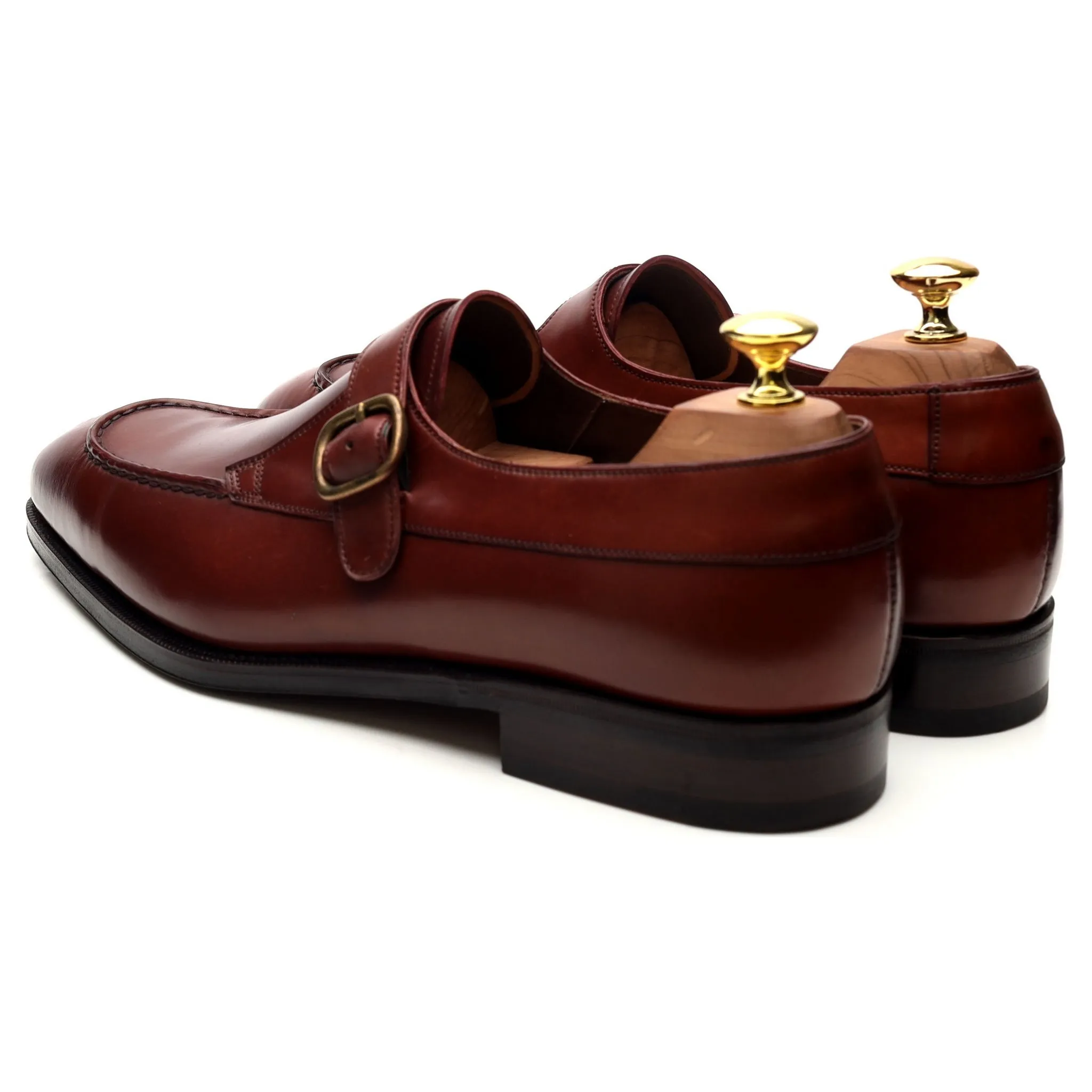 '80180' Red Cordovan Leather Split Toe Monk Strap UK 8.5 EE