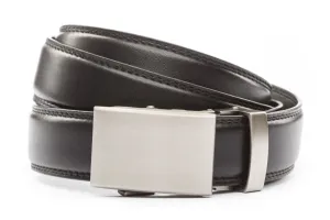 Black Formal Leather w/Classic in Gunmetal Buckle (1.25")