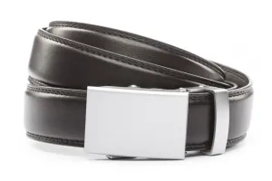 Black Formal Leather w/Classic in Silver Buckle (1.25")