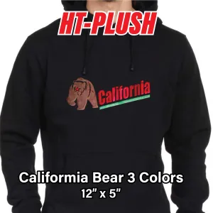 California Bear 3 colors Plush HTV (12" x 5")