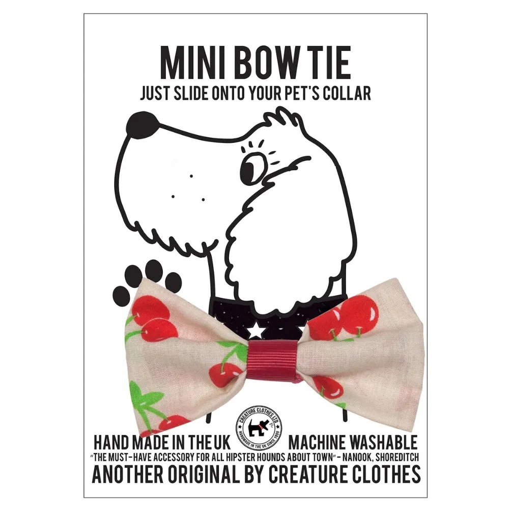 Creature Clothes Cherries Dog Bow Tie