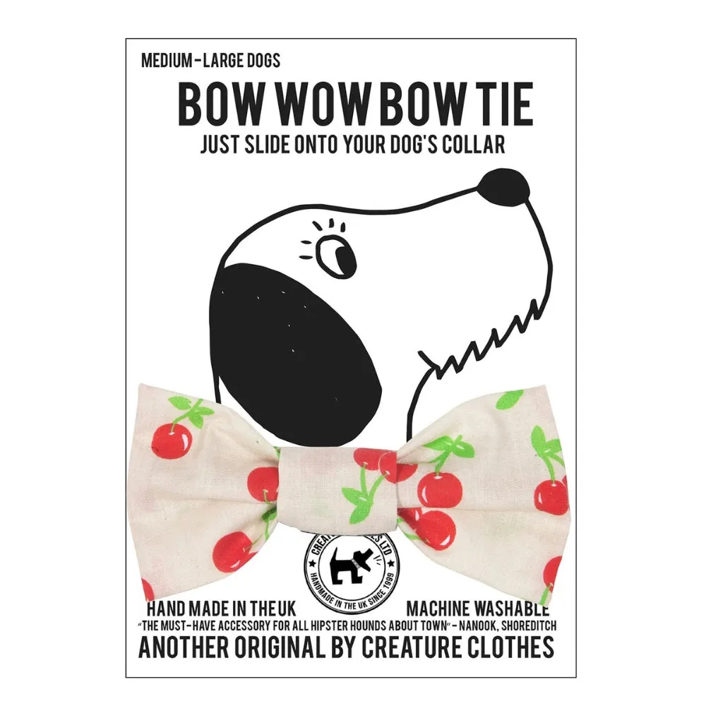 Creature Clothes Cherries Dog Bow Tie