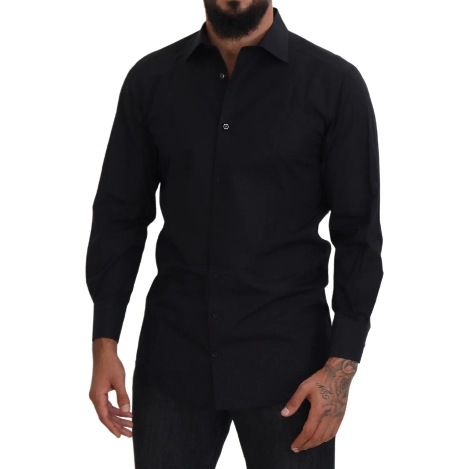 Dolce & Gabbana Elegant Black Formal Long Sleeve Shirt