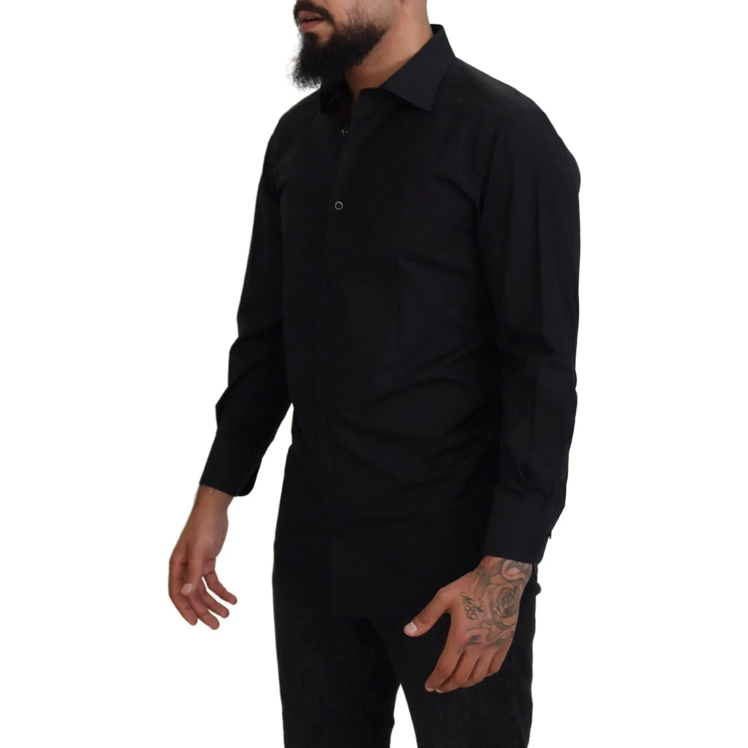 Dolce & Gabbana Elegant Black Formal Long Sleeve Shirt