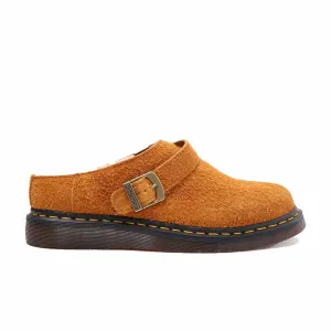 Dr. Martens Isham Long Napped Suede Clogs (Pecan Brown)