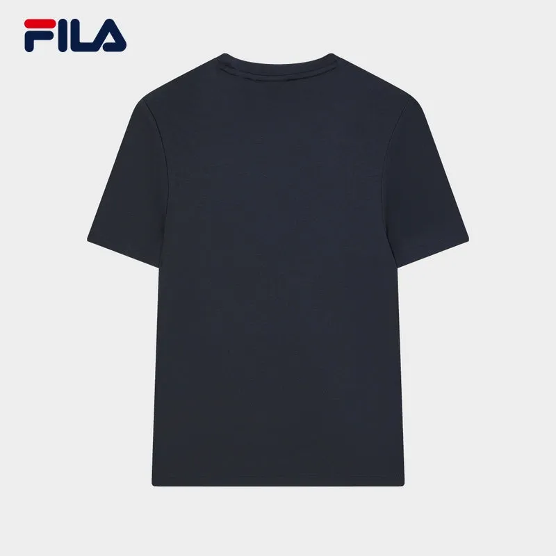 FILA CORE LIFESTYLE FILA EMERALD Women Short Sleeve T-shirt (Light Blue / Navy / White)