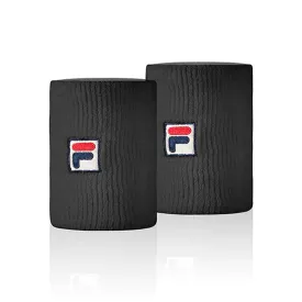 Fila Solid Double Wide Tennis Wristband Black