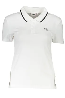 Fila White Cotton Women Polo Shirt