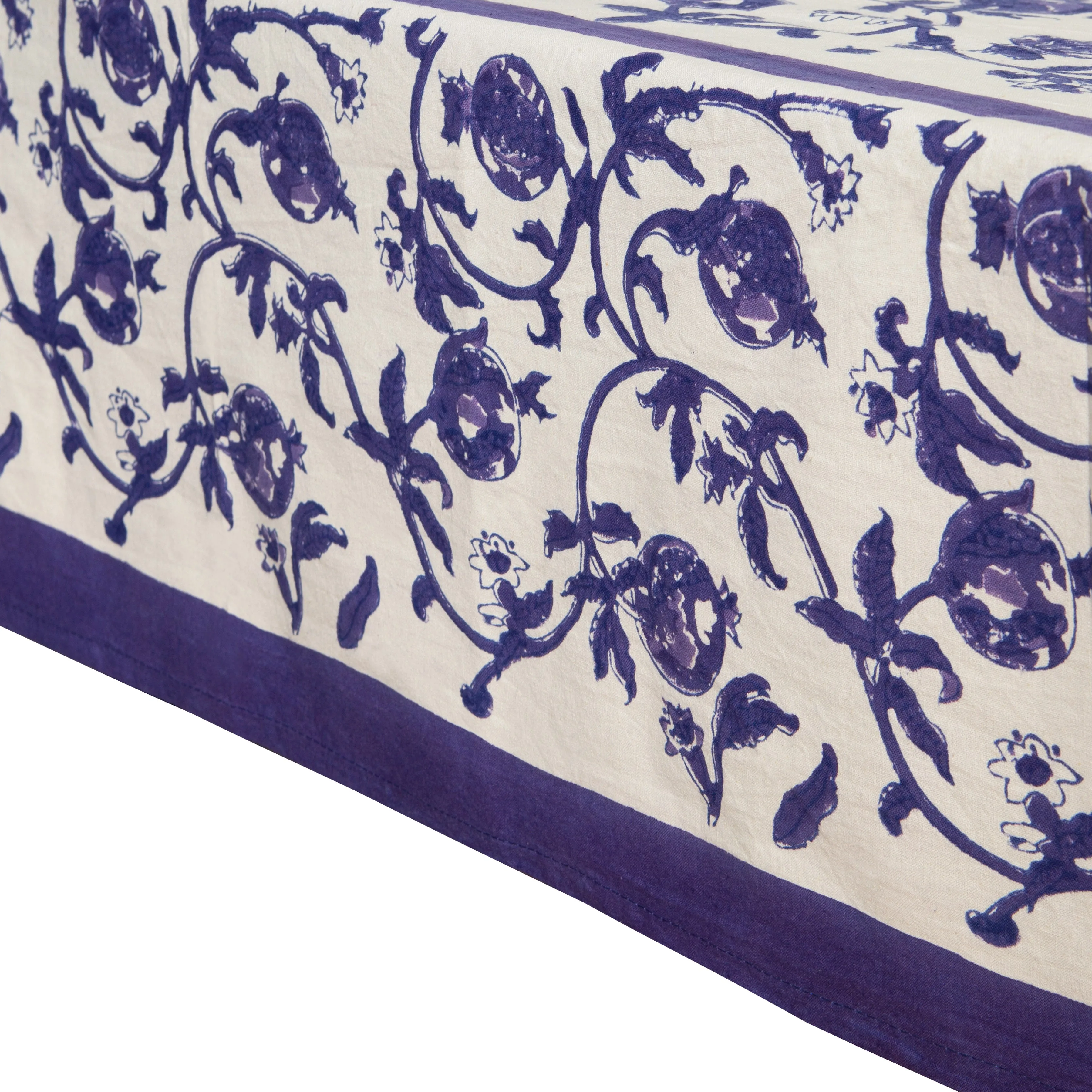 French Tablecloth Granada Violet Bleu