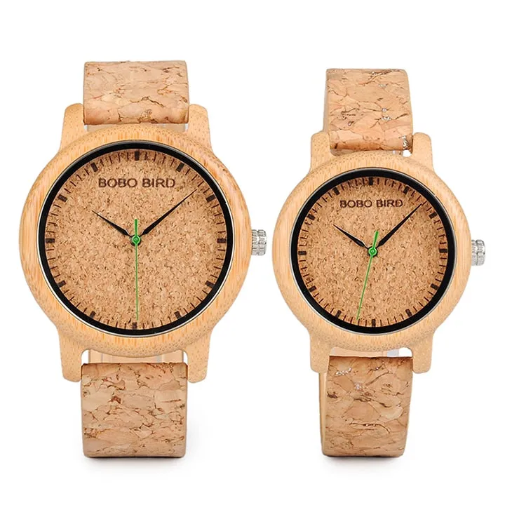 His & Hers Handmade Bamboo Wooden Watches