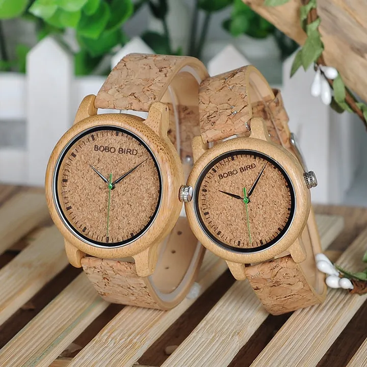 His & Hers Handmade Bamboo Wooden Watches