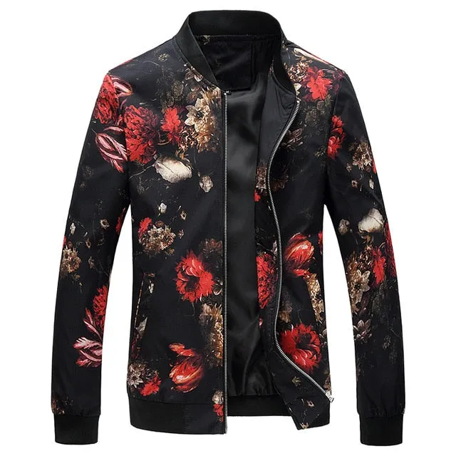 I Stay Fly Men's Spring Floral Print Jacket