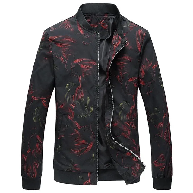 I Stay Fly Men's Spring Floral Print Jacket