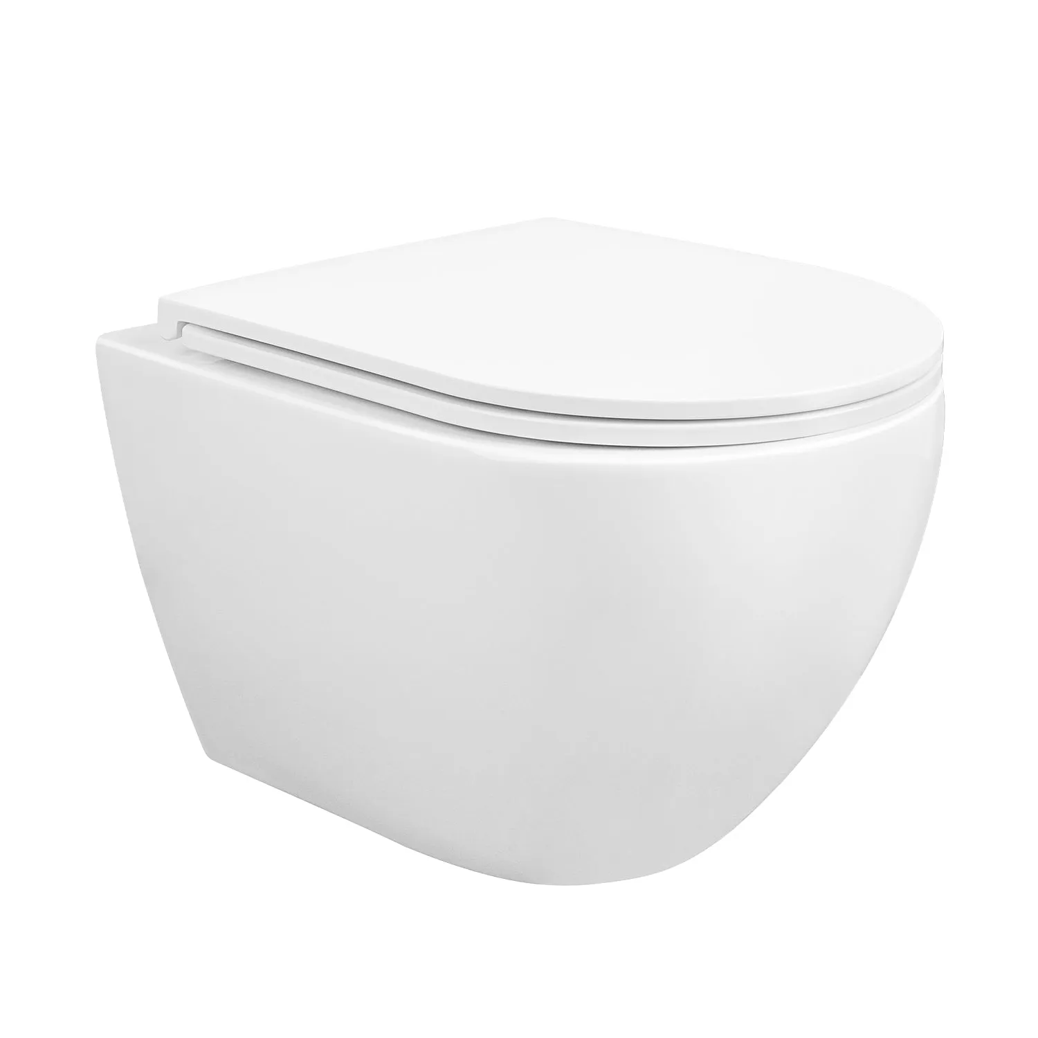 LIBERTY Wall-Hung Elongated Toilet, 1.1/1.6GPF Siphon Flushing with Multiple Colors