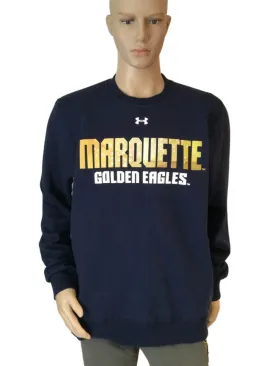 Marquette Golden Eagles Under Armour ColdGear Navy LS Crew Neck Sweatshirt (L)