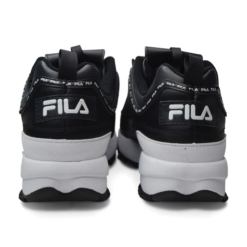 Mens Fila Disruptor II Premium Repeat - 1FM00439-021 - Black White