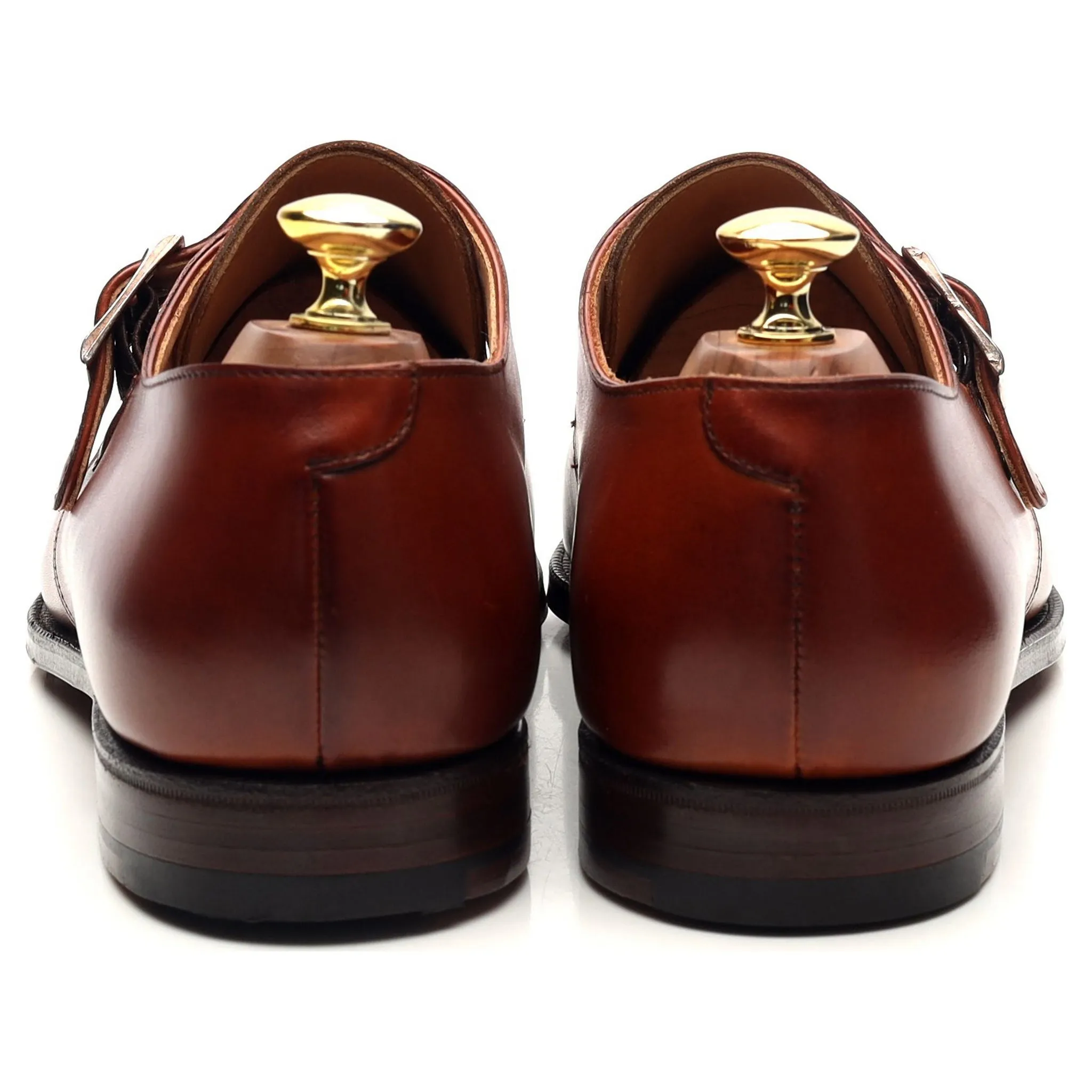 'Monkton' Tan Brown Leather Monk Strap UK 8.5 E