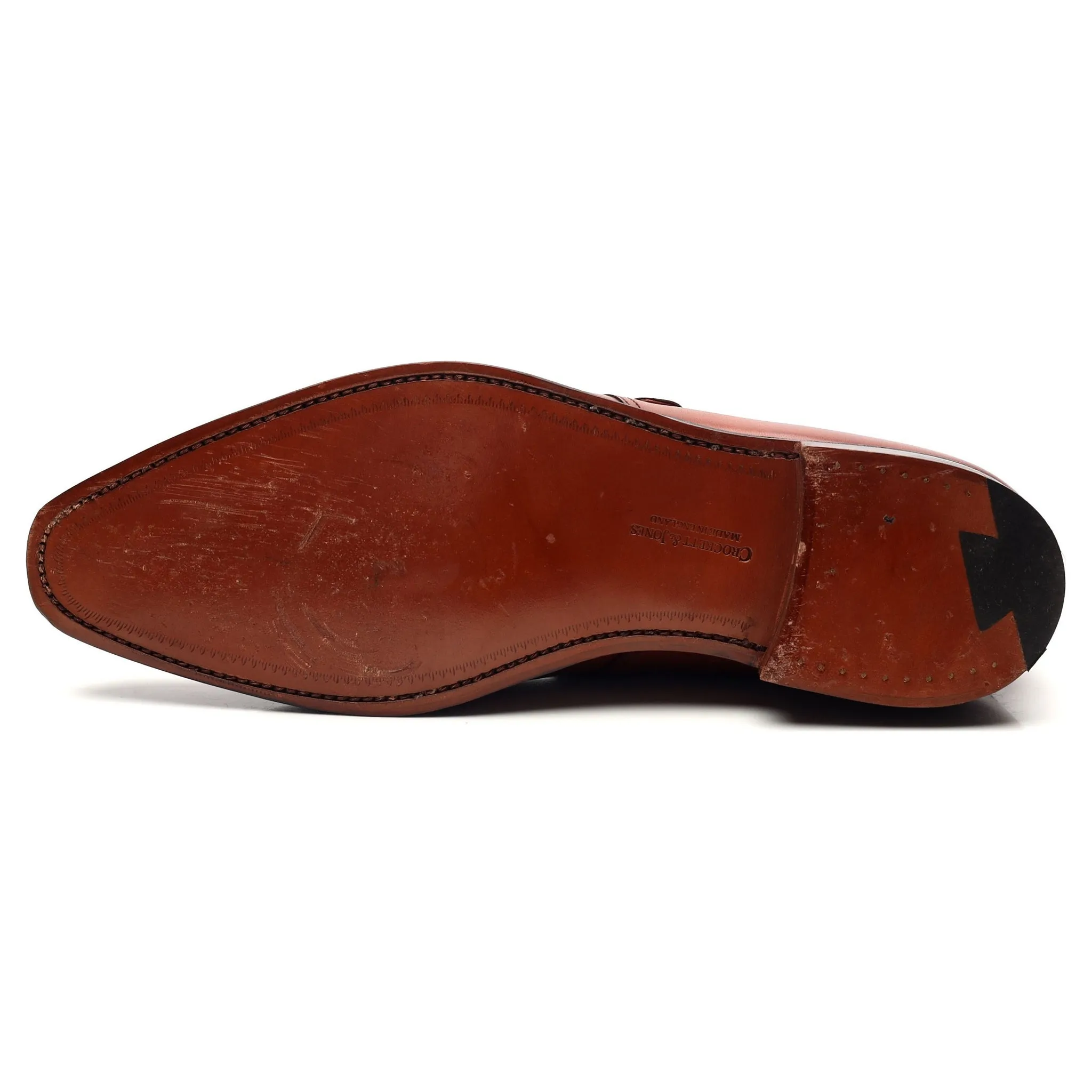 'Monkton' Tan Brown Leather Monk Strap UK 8.5 E