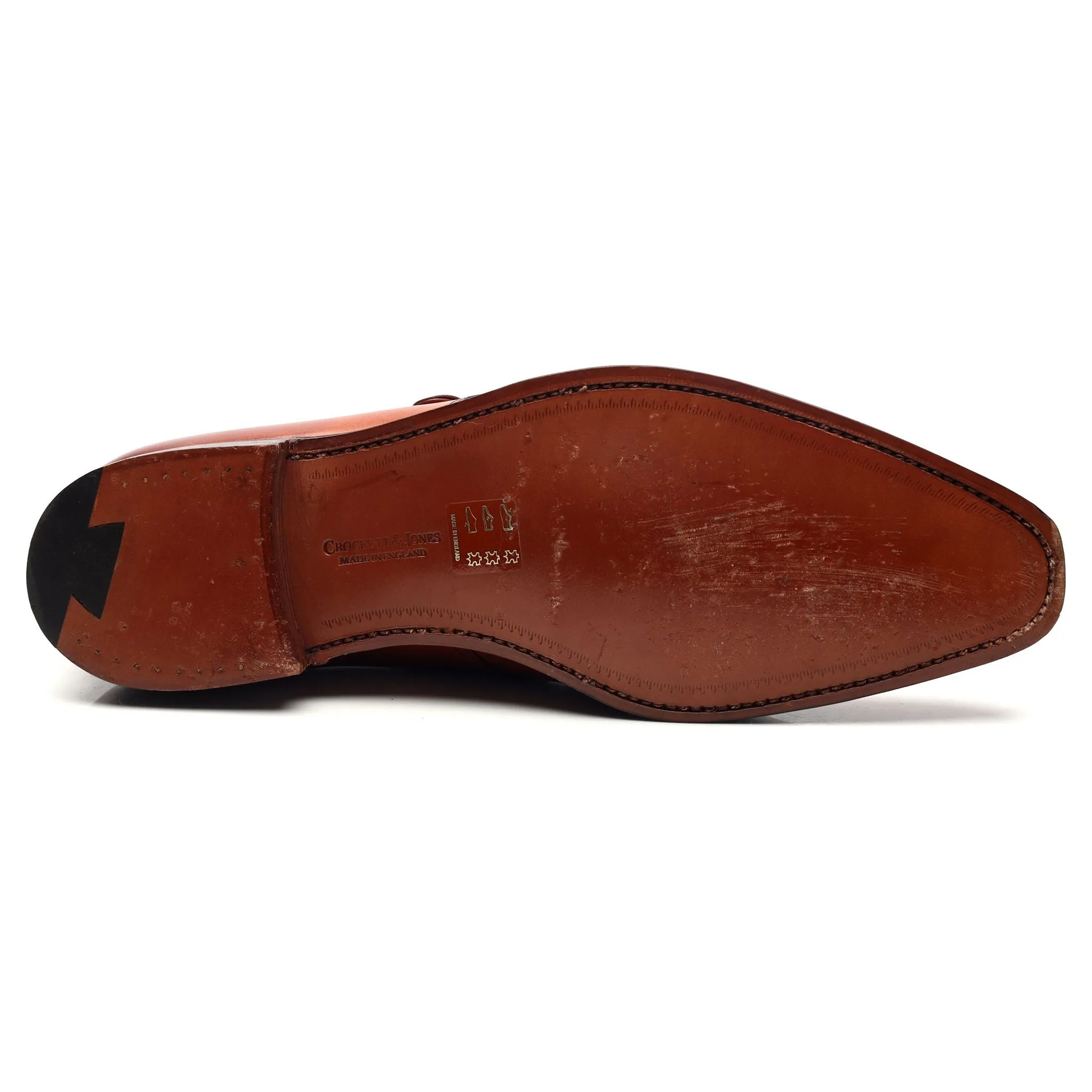 'Monkton' Tan Brown Leather Monk Strap UK 8.5 E