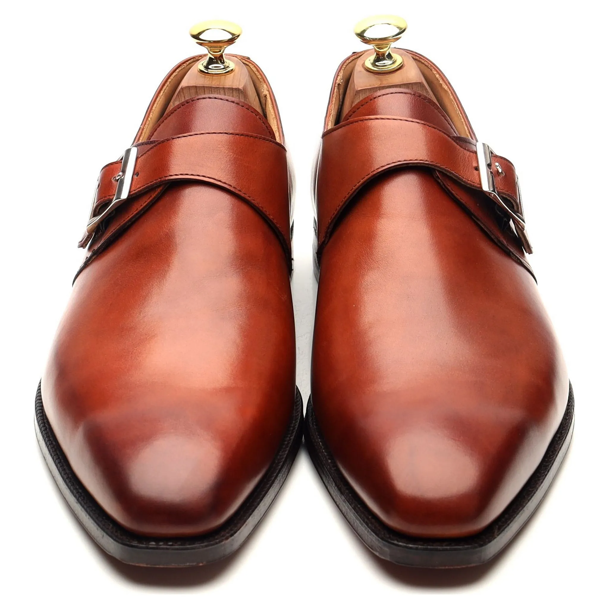 'Monkton' Tan Brown Leather Monk Strap UK 8.5 E