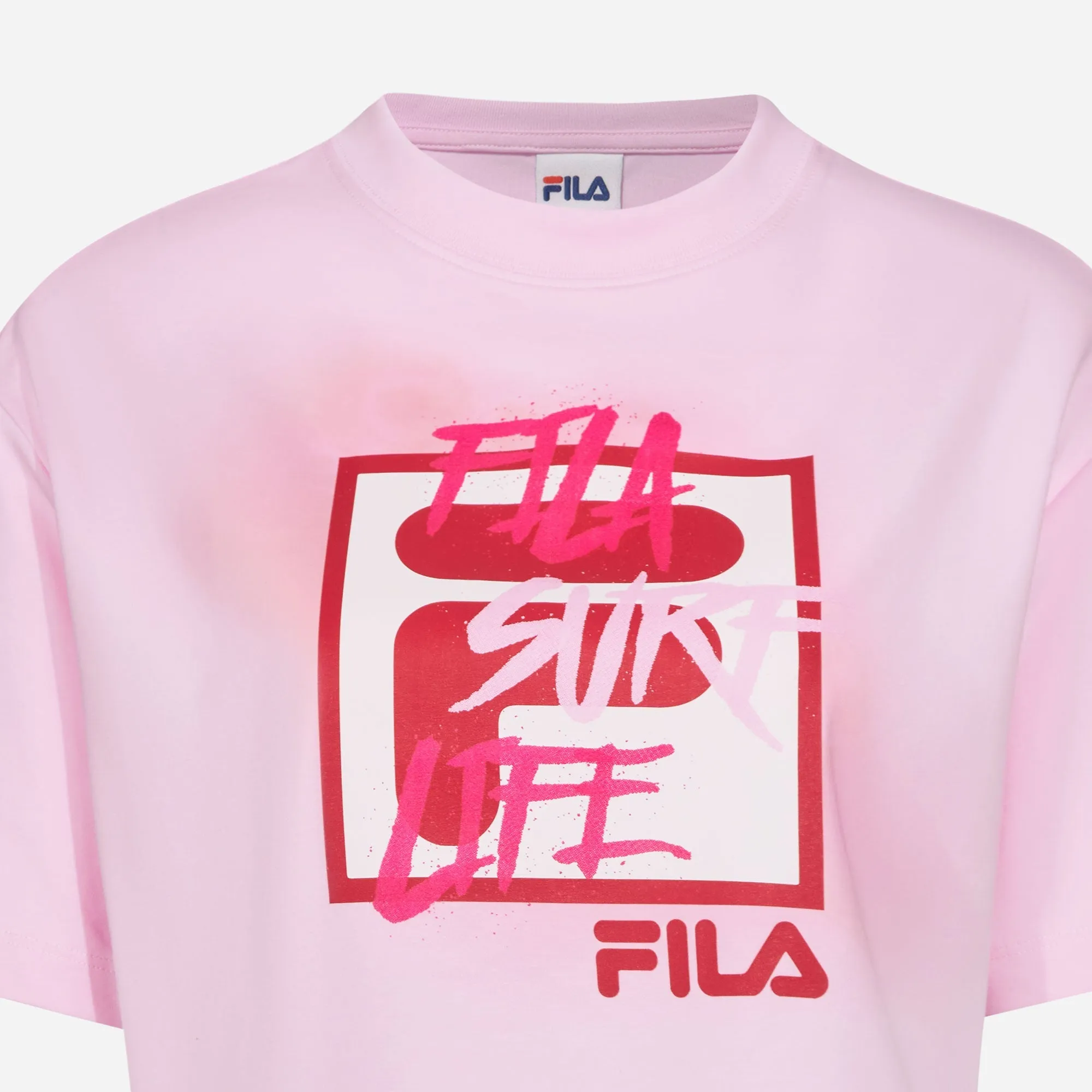 Áo Crop-Top Nữ Fila Phối Logo Thời Trang - Hồng