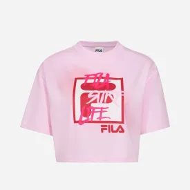 Áo Crop-Top Nữ Fila Phối Logo Thời Trang - Hồng