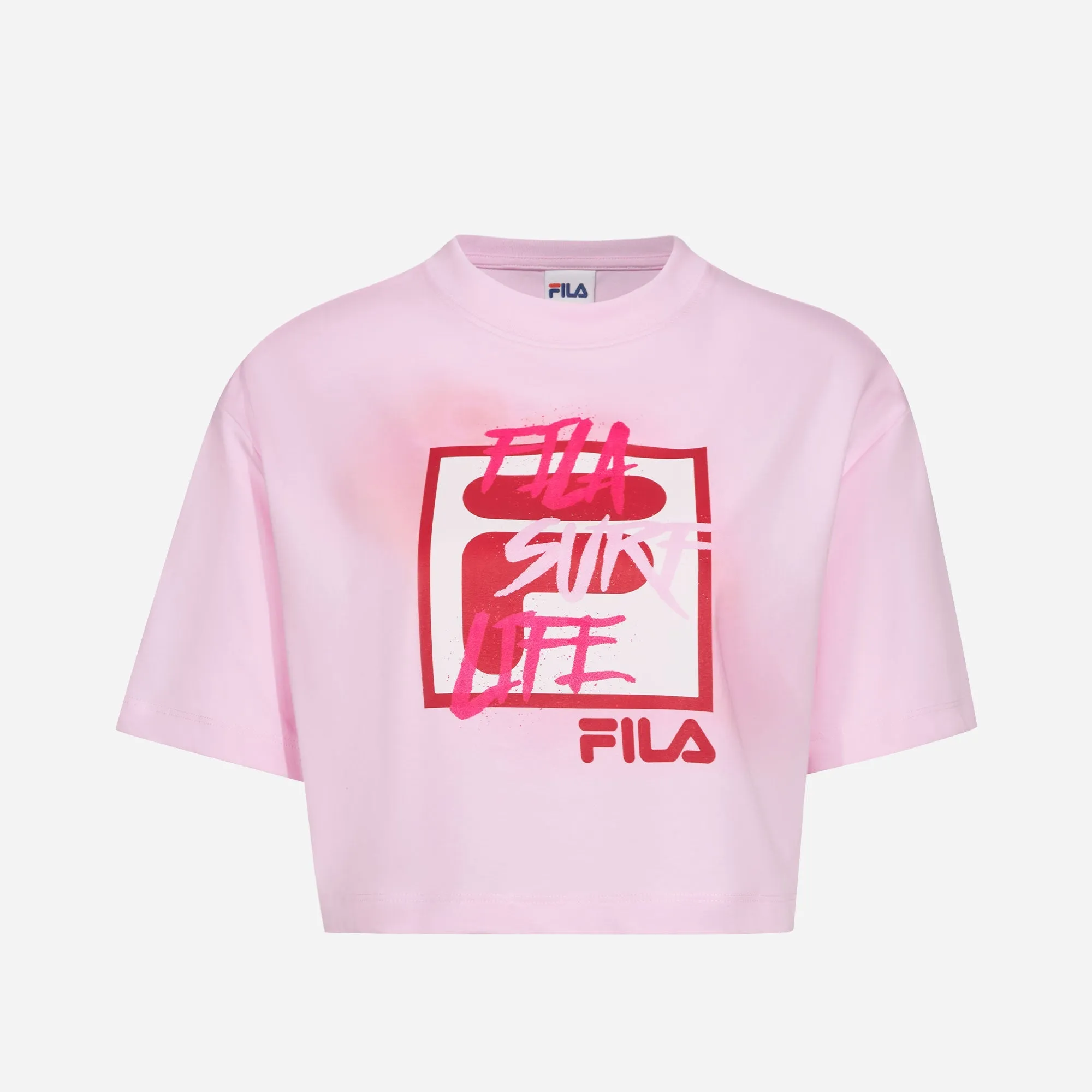 Áo Crop-Top Nữ Fila Phối Logo Thời Trang - Hồng