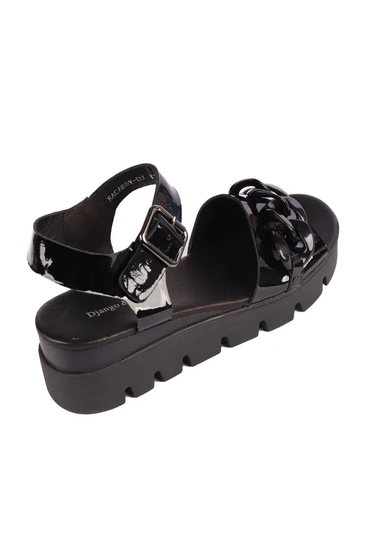 Racassy Chain Patent Leather Sandals | FINAL SALE