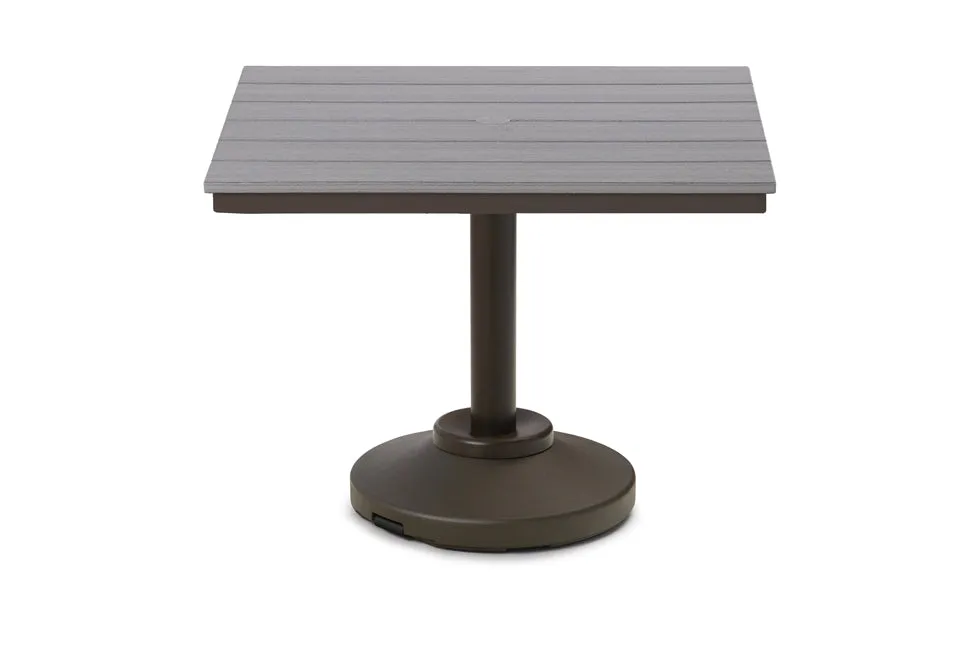 Square Rustic Polymer Top Balcony Height Table