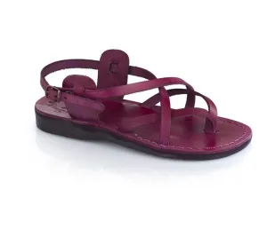 Tamar Buckle - Leather Flip Flop Sandal | Violet