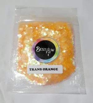 Trans Orange Hexagon Chunks Glitters - 20gms