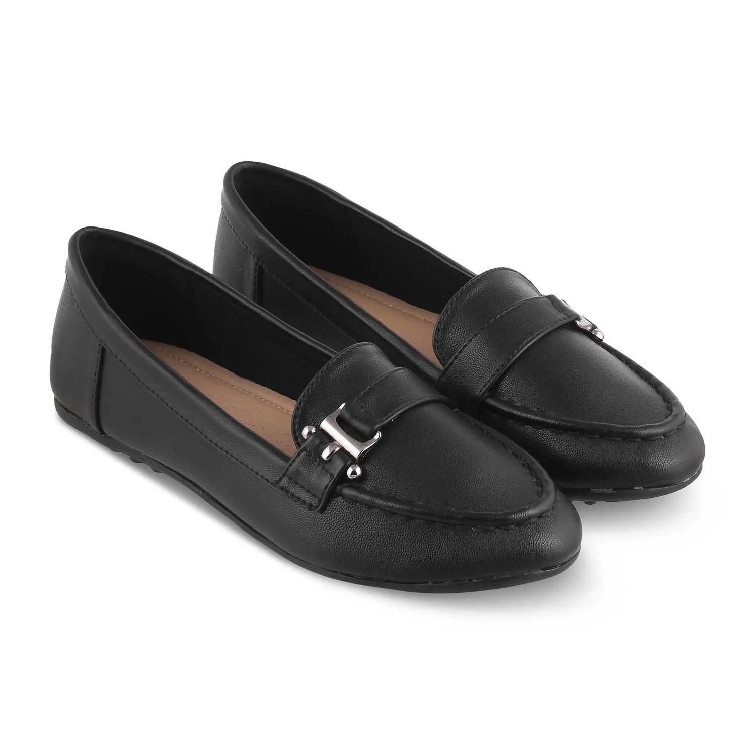 Tresmode Sativa Black Women's Dress Loafers