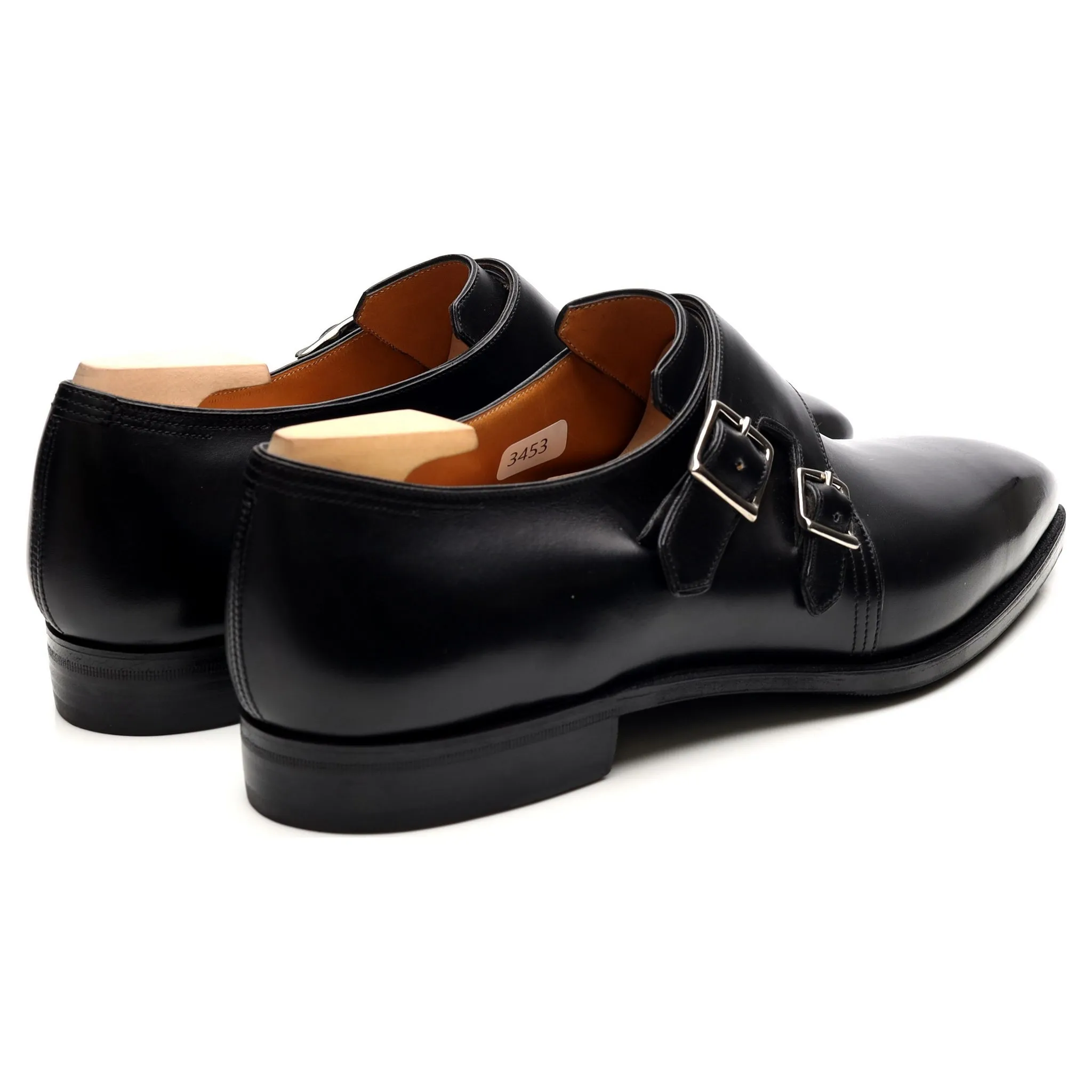 'Twin' Black Leather Double Monk Strap UK 9 E