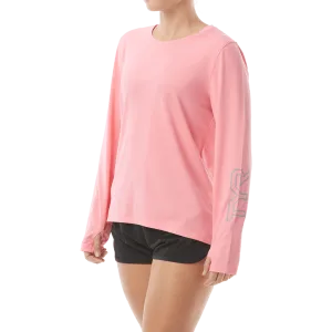 TYR Womens SunDefense Coral Long Sleeve Shirt