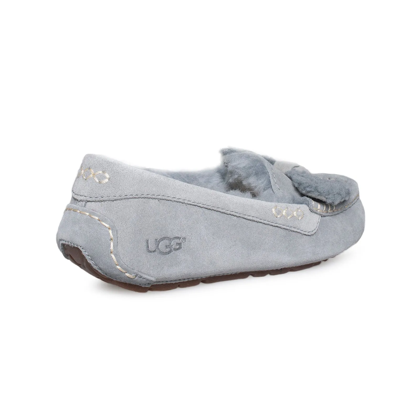 UGG Ansley Fur Bow Geyser Slippers