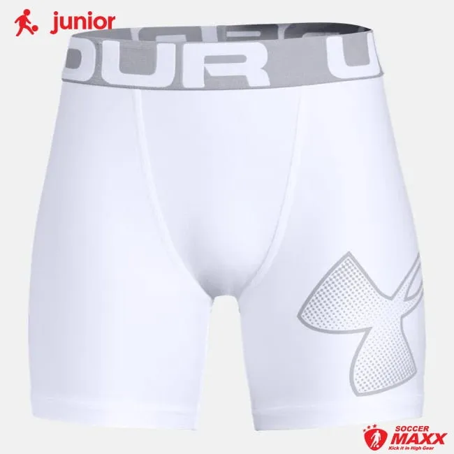 Under Armour Youth HeatGear Armour Fitted Short White