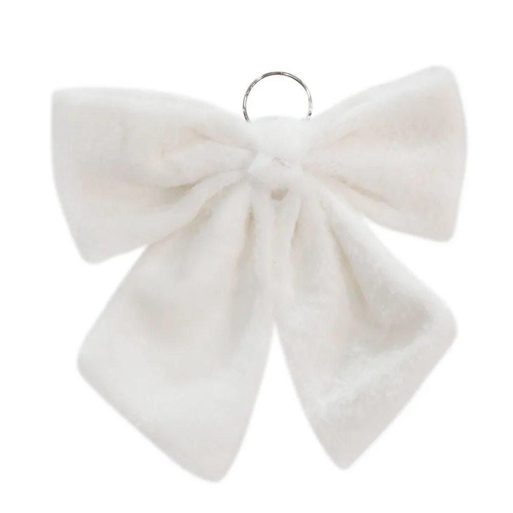 White Snowfleece Bow Asst