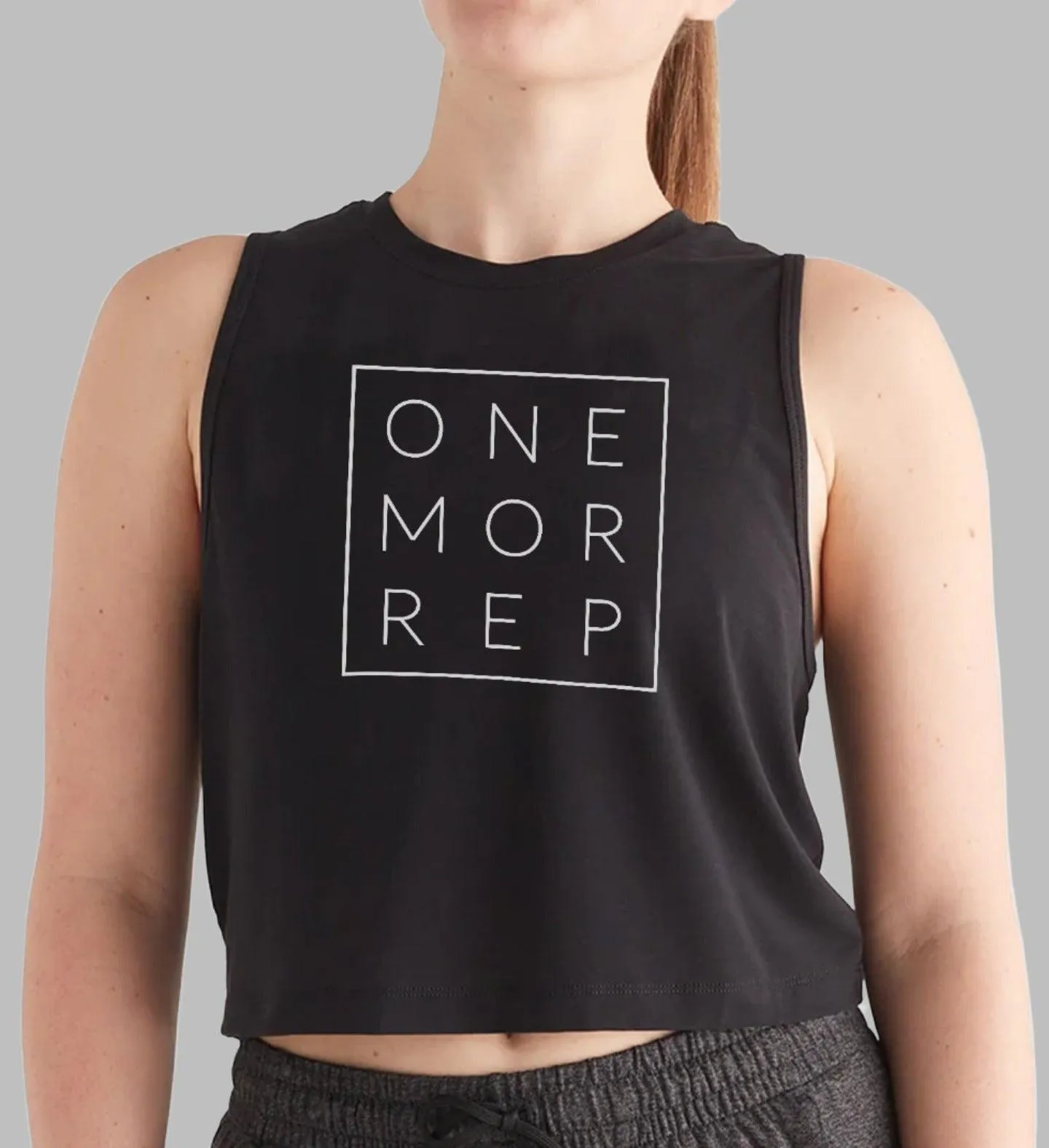 Women's Sleveless crop top (Black)